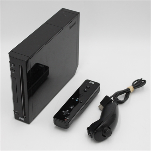 Nintendo Wii - Black - Console - RVL-001 - SNR LEH528881440 (B Grade) (Used)